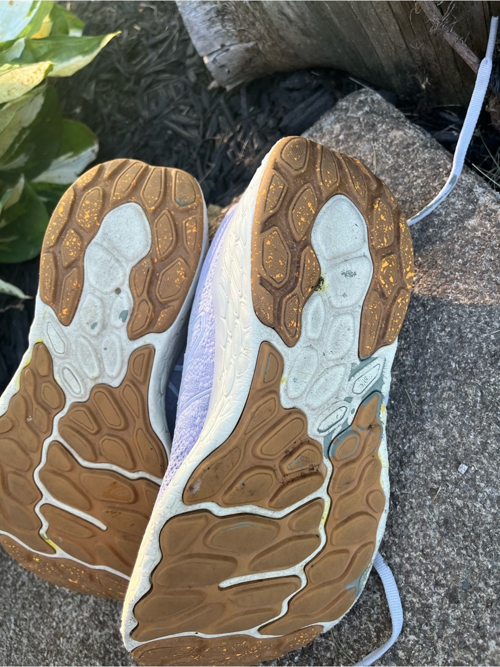New Balance Women's violet Athletic Running Sneakers with Tan Accents - Picture 3 of 8